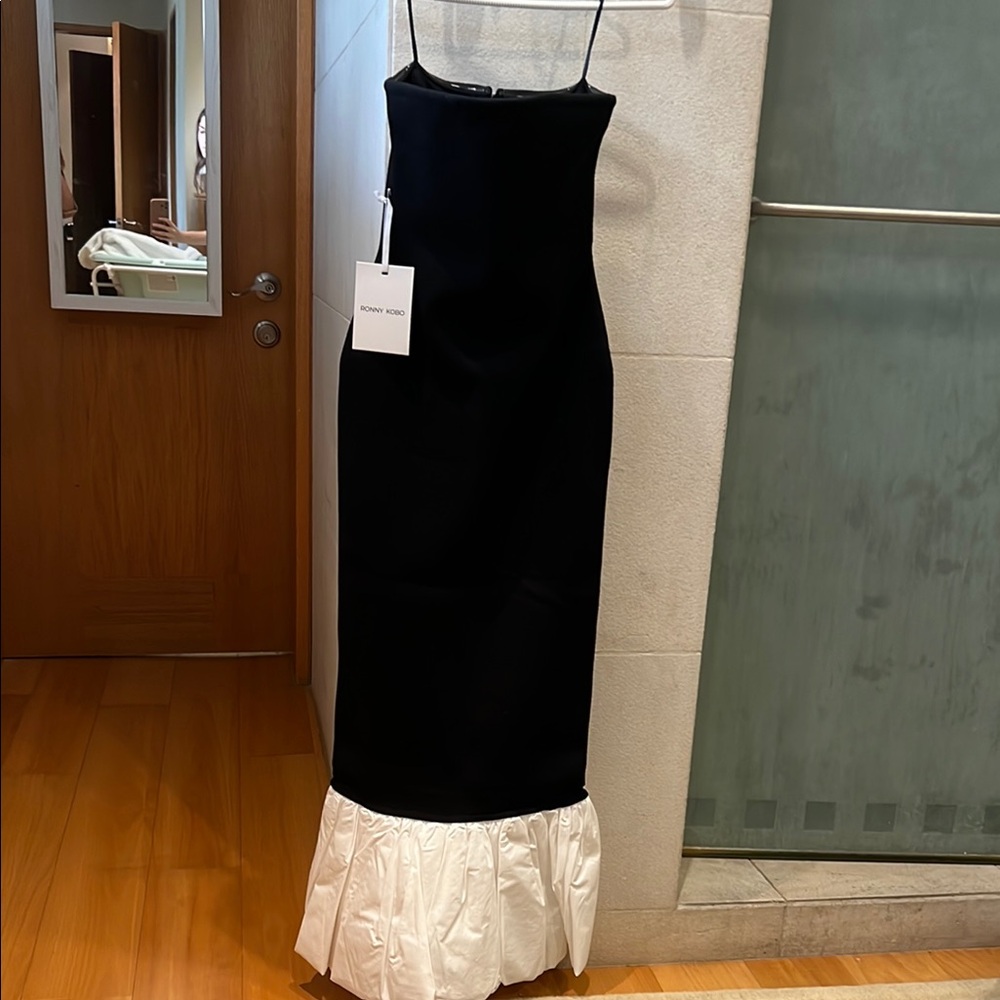 Ronny Kobo Uttara Black and White Mermaid Dress - Picture 3 of 8